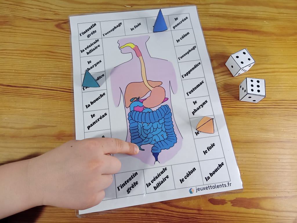 plateau de jeu pions dés partie enfants jeu éducatif imprimable