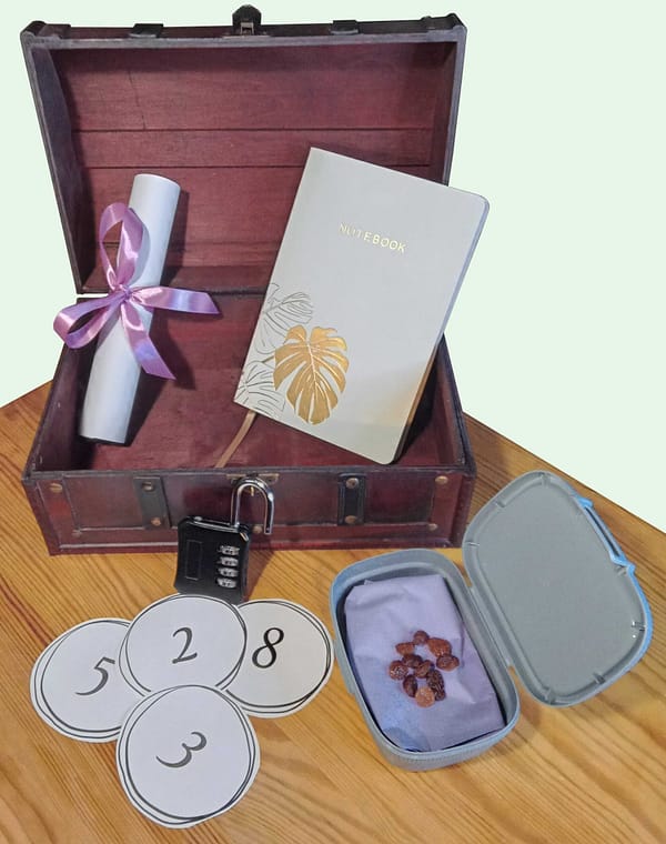 aventure chasse au trésor jeu éducatif gratitude cadenas 4 chiffres