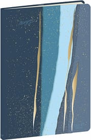 carnet ligné bleu paillettes